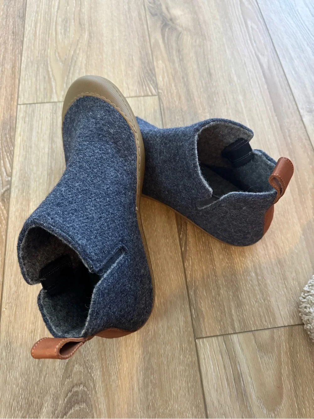 Huckberry Grey Wool Size US 10 Men's Outdoor Slipper Boot Made In Portugal